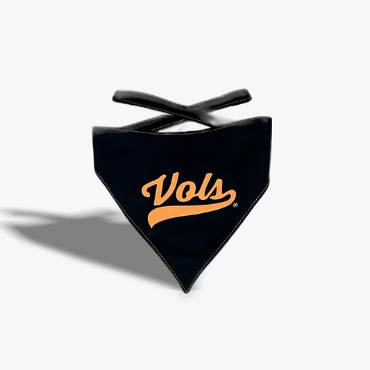 Handmade Pet Bandanna Vols Script black
