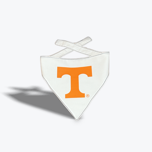Handmade Pet Bandanna Power T white