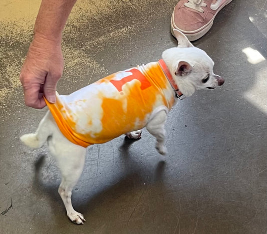 Custom Fit Pet T-Shirt Orange Crush University of Tennessee Officially Licensed