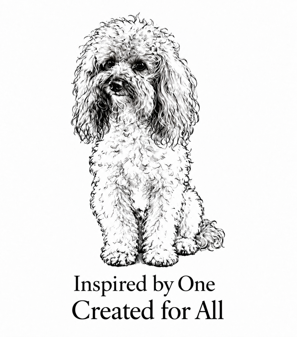 Inspired by One Created for All — 7T Designs line drawing of Griffin.